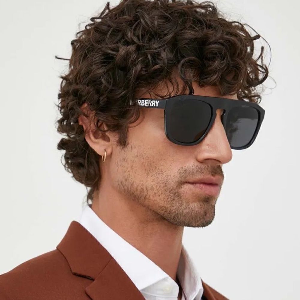 BURBERRY Sunglasses BE4396U Wren 300187 Black/Dark Grey Men NEW